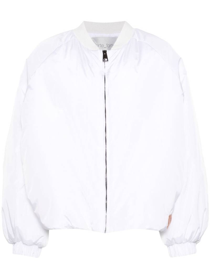 Forte Forte logo-patch padded bomber jacket - White von Forte Forte