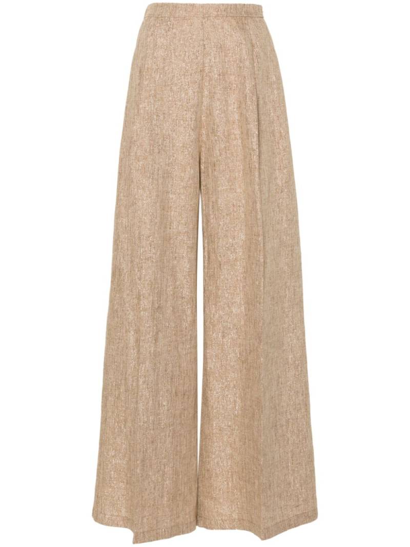 Forte Forte lurex high-waist palazzo trousers - Gold von Forte Forte