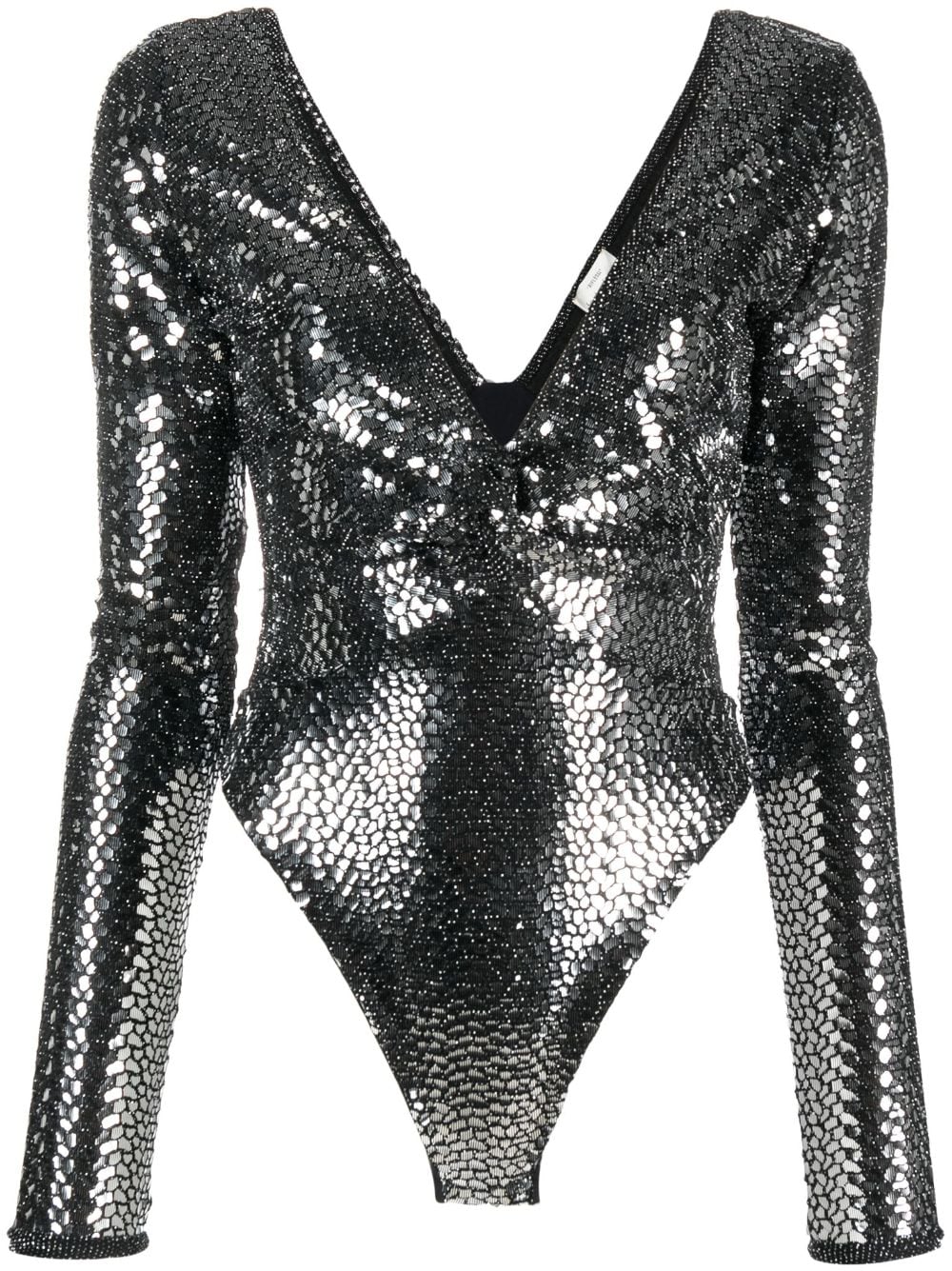 Forte Forte metallic-effect V-neck bodysuit - Silver von Forte Forte