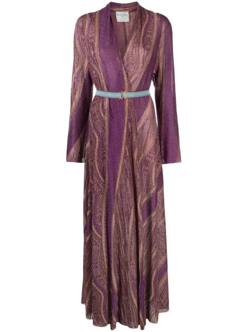 Forte Forte metallic-thread ribbed-knit maxi dress - Purple von Forte Forte