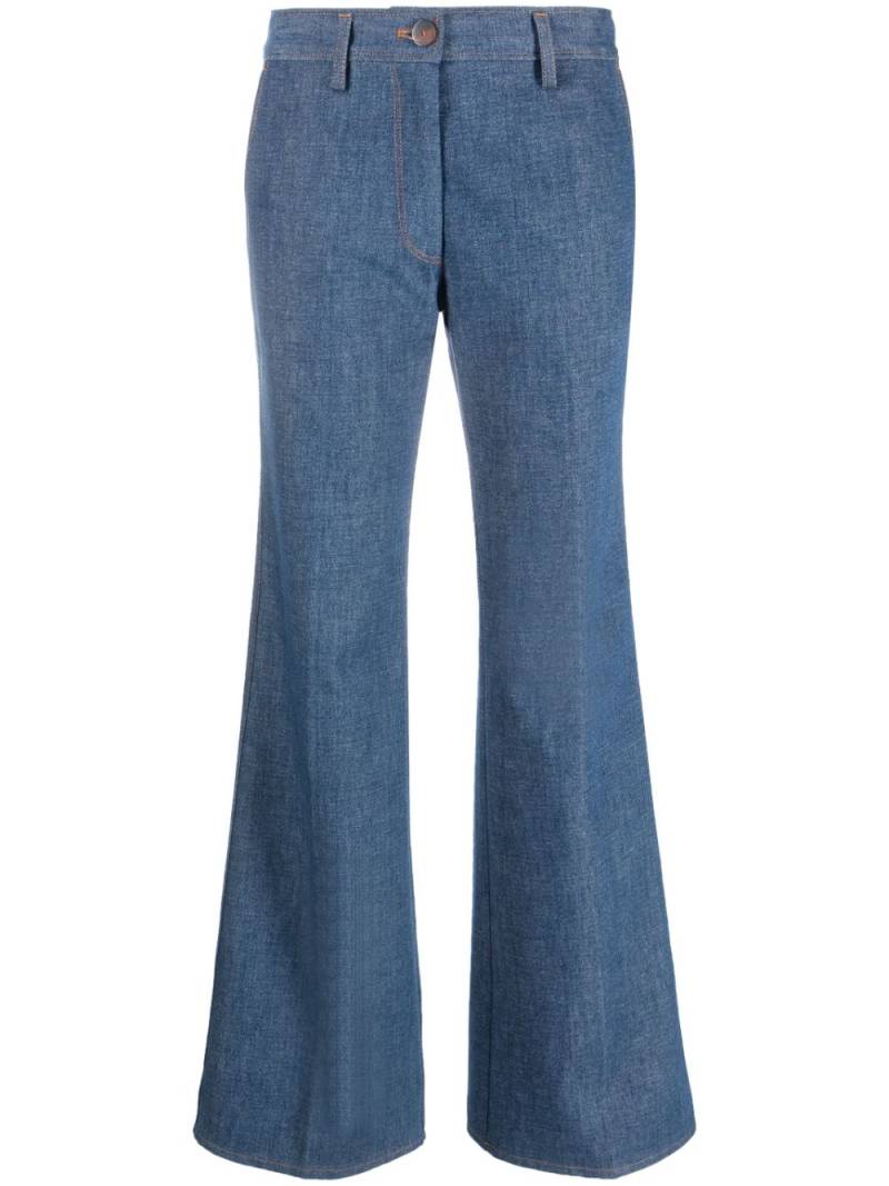 Forte Forte mid-rise cotton flared jeans - Blue von Forte Forte