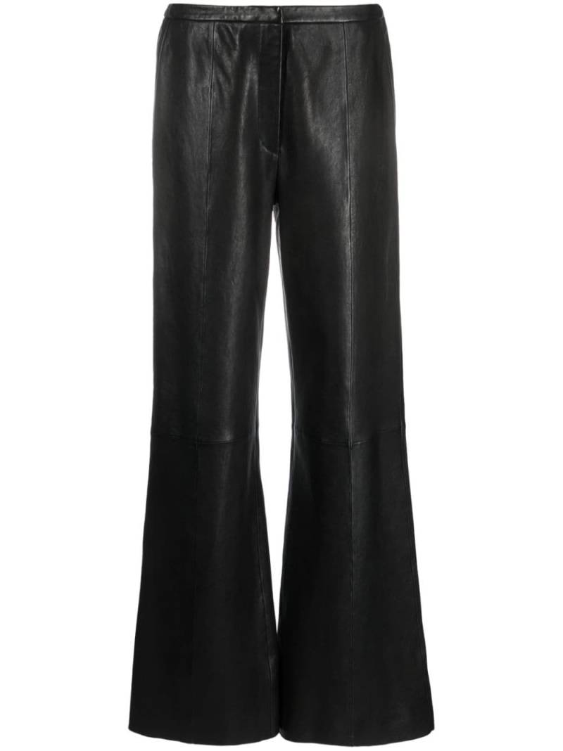 Forte Forte mid-rise leather flared trousers - Black von Forte Forte