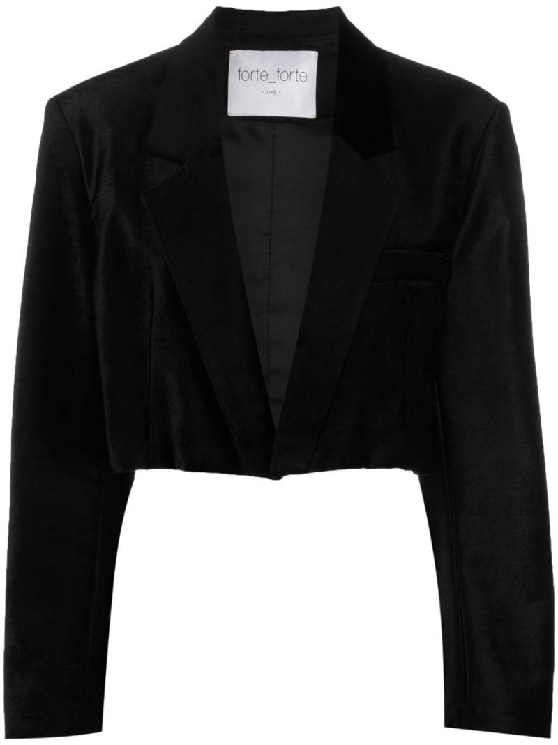 Forte Forte open-front cropped velvet blazer - Black von Forte Forte