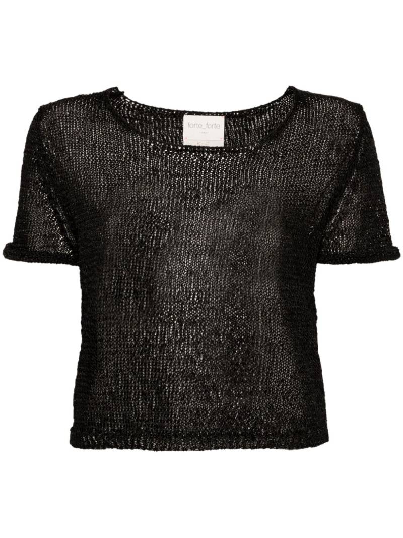 Forte Forte open-knit crop T-shirt - Black von Forte Forte