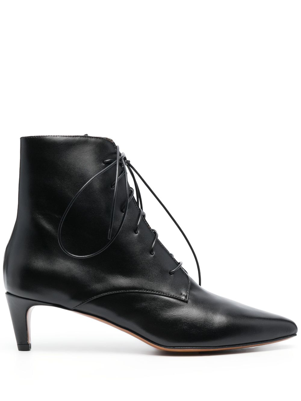 Forte Forte panelled 50mm lace-up ankle boots - Black von Forte Forte