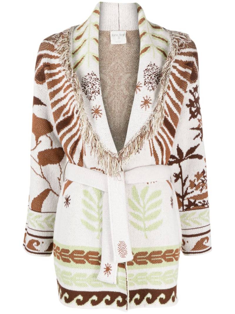 Forte Forte patterned-jacquard chunky-knit cardi-coat - White von Forte Forte