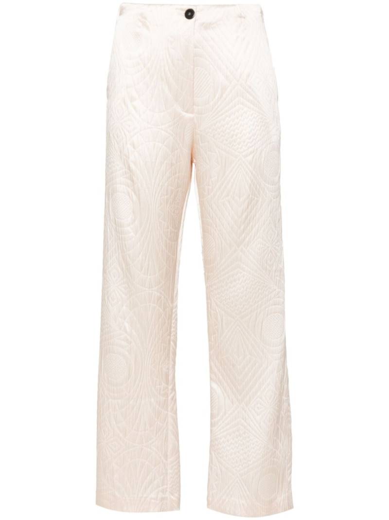 Forte Forte patterned straight trousers - Neutrals von Forte Forte