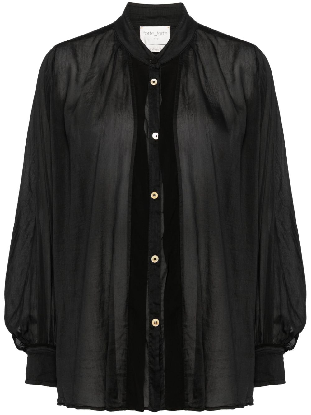 Forte Forte pleated semi-sheer shirt - Black von Forte Forte