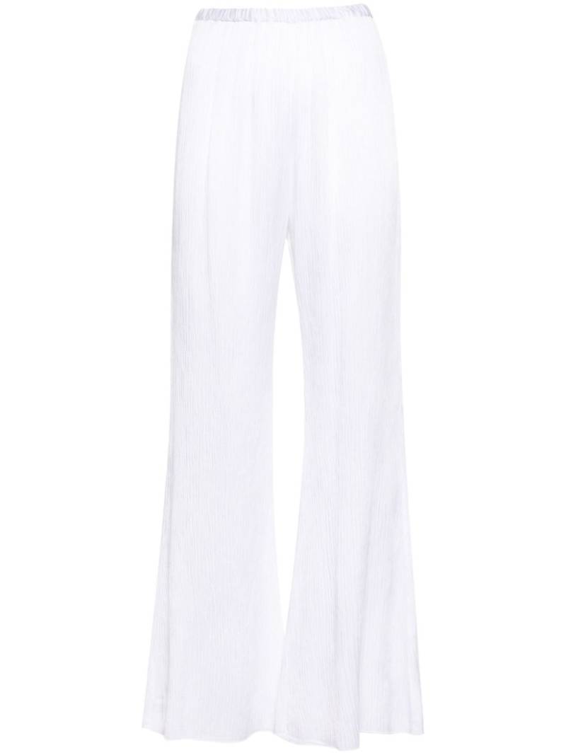 Forte Forte plissé-effect flared trousers - White von Forte Forte