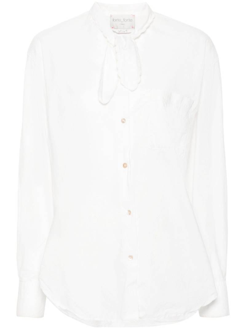 Forte Forte pussy-bow cotton shirt - White von Forte Forte