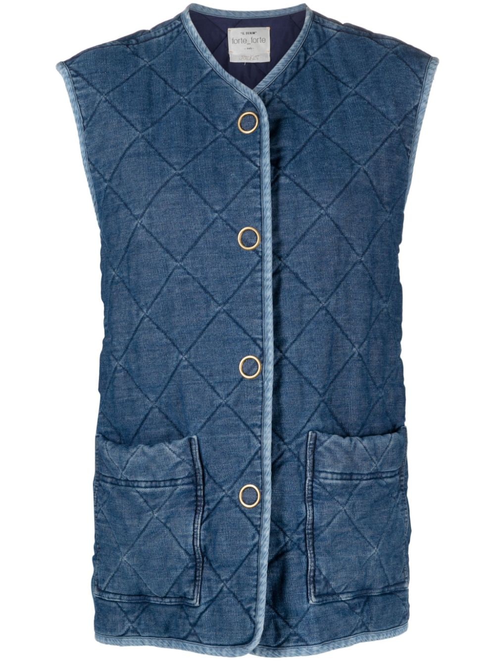 Forte Forte quilted denim gilet - Blue von Forte Forte