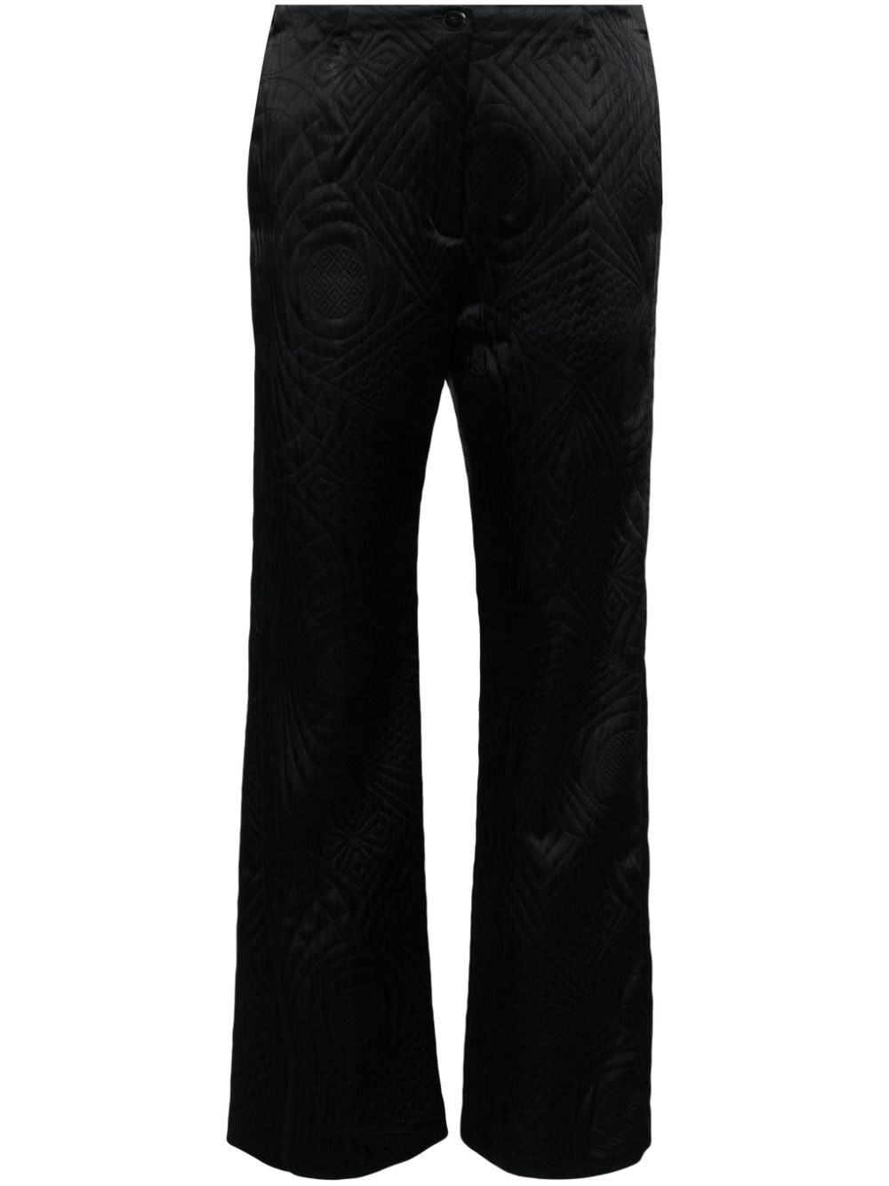 Forte Forte quilted straight trousers - Black von Forte Forte