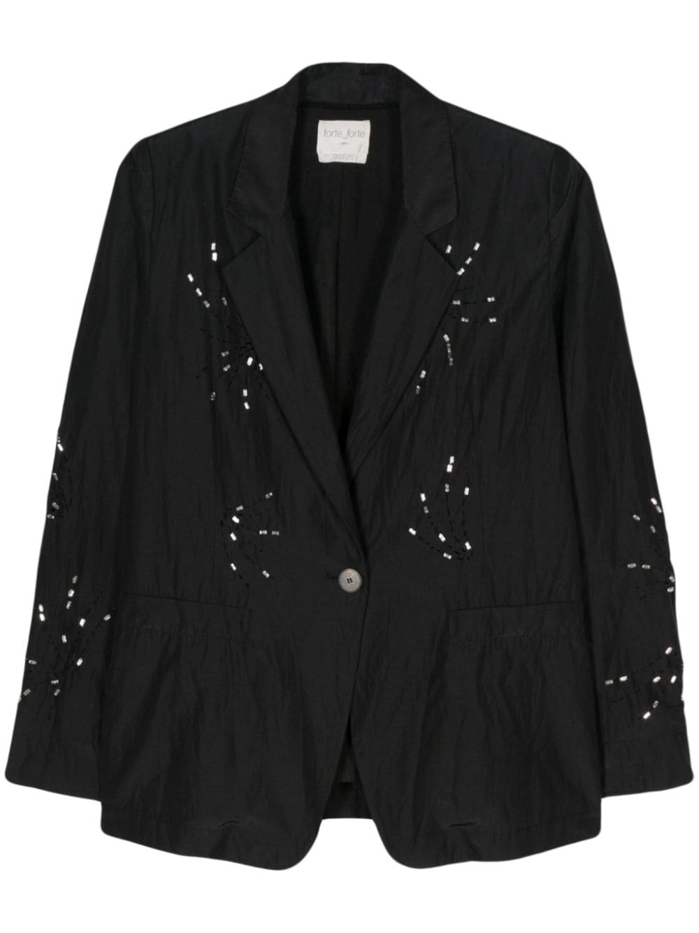 Forte Forte rhinestone-embellished single-breasted blazer - Black von Forte Forte