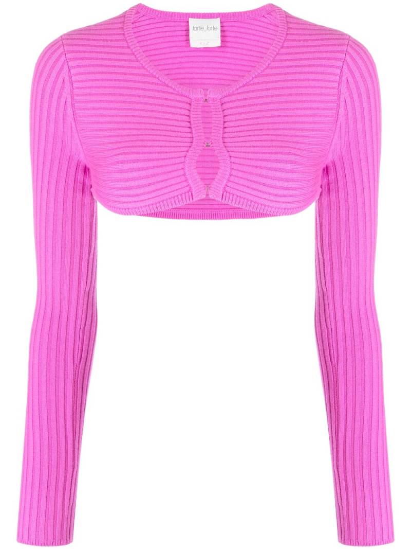 Forte Forte ribbed-knit cropped top - Pink von Forte Forte