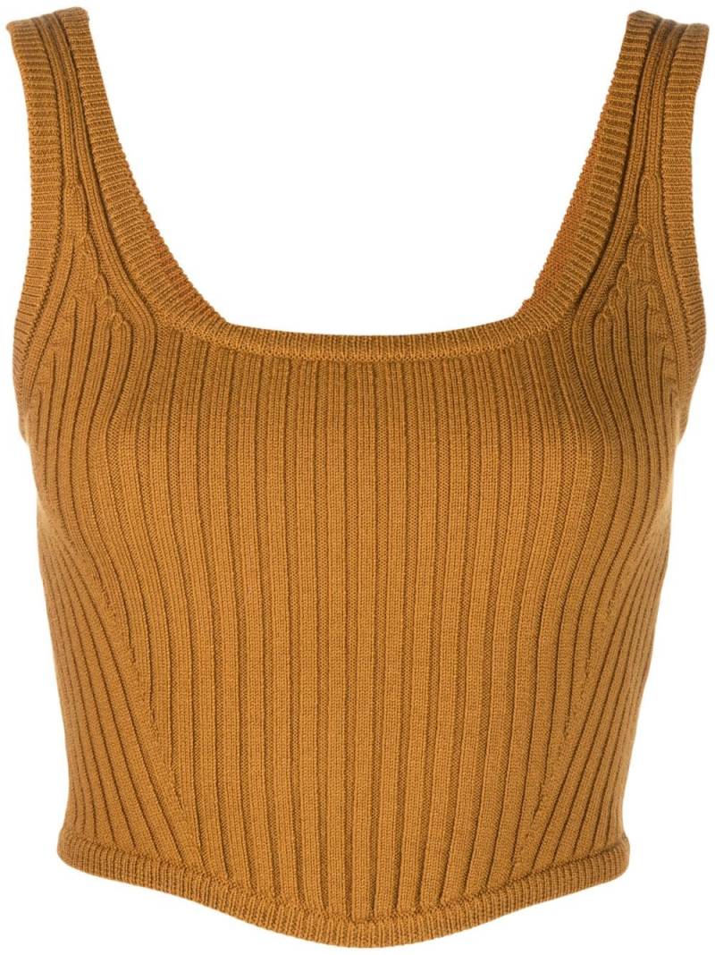 Forte Forte ribbed-knit cropped top - Yellow von Forte Forte