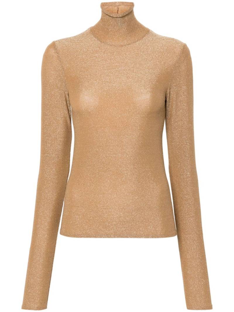 Forte Forte roll-neck glittered top - Gold von Forte Forte