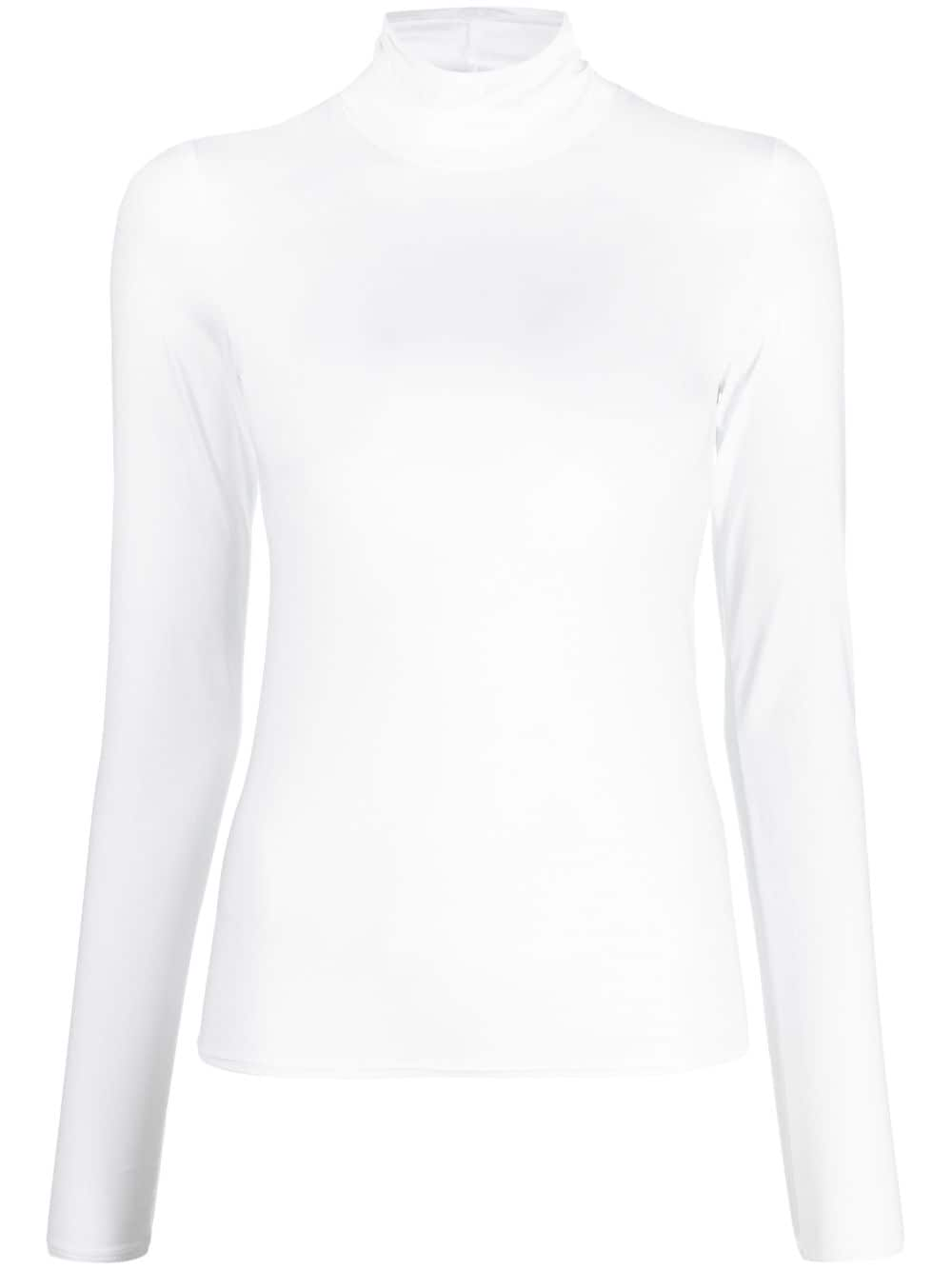 Forte Forte roll-neck stretch-jersey blouse - White von Forte Forte