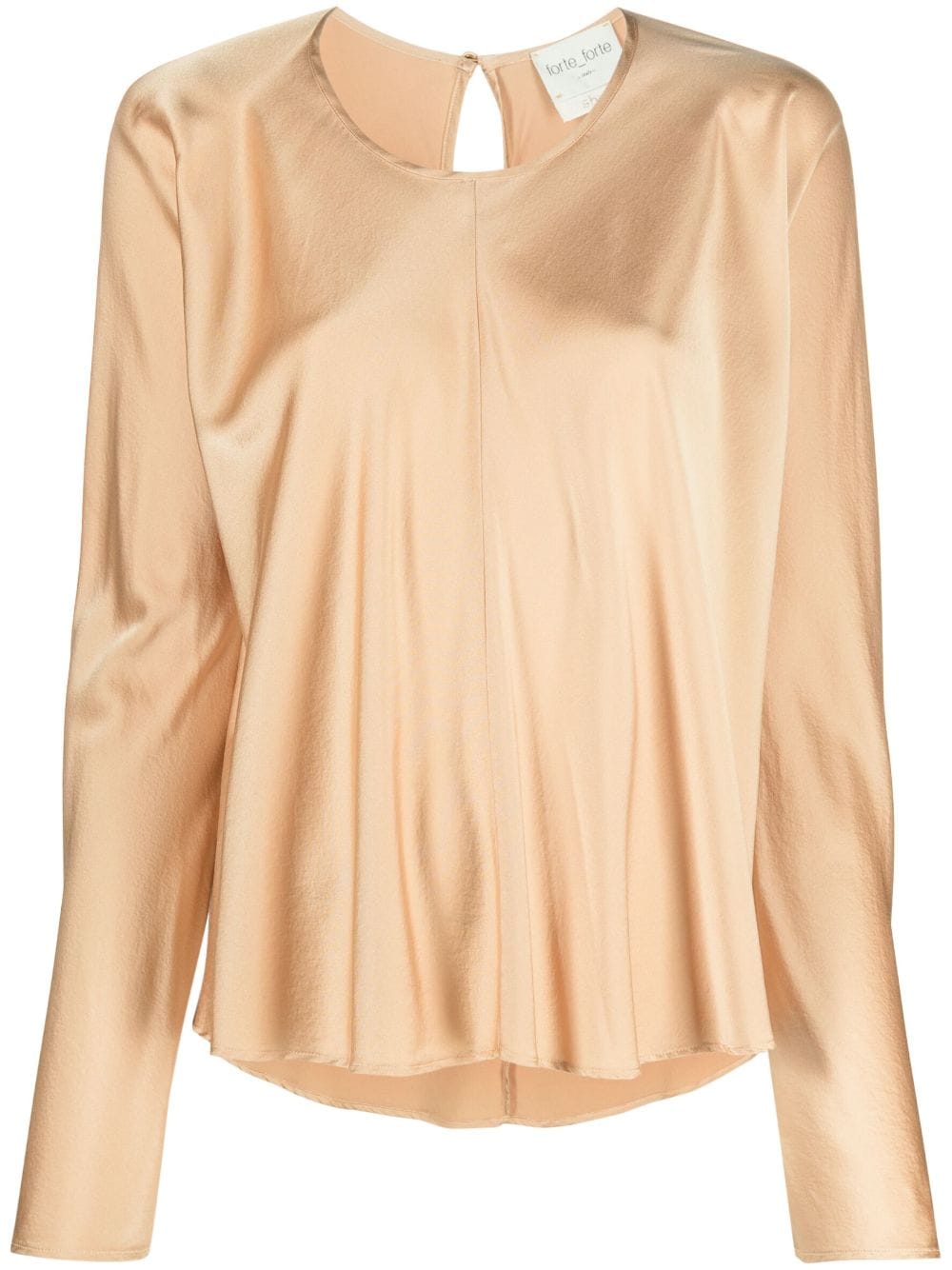 Forte Forte round-neck satin blouse - Neutrals von Forte Forte