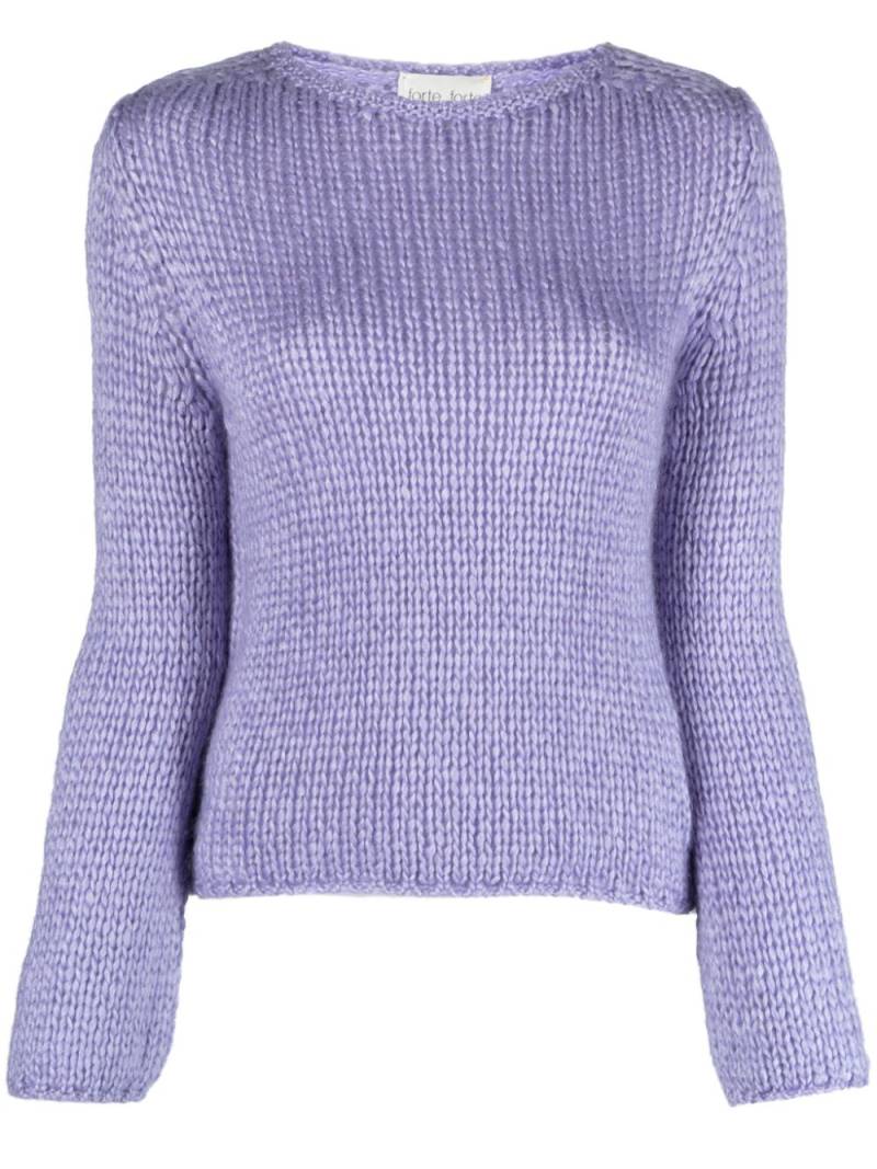 Forte Forte round-neck silk blend jumper - Purple von Forte Forte