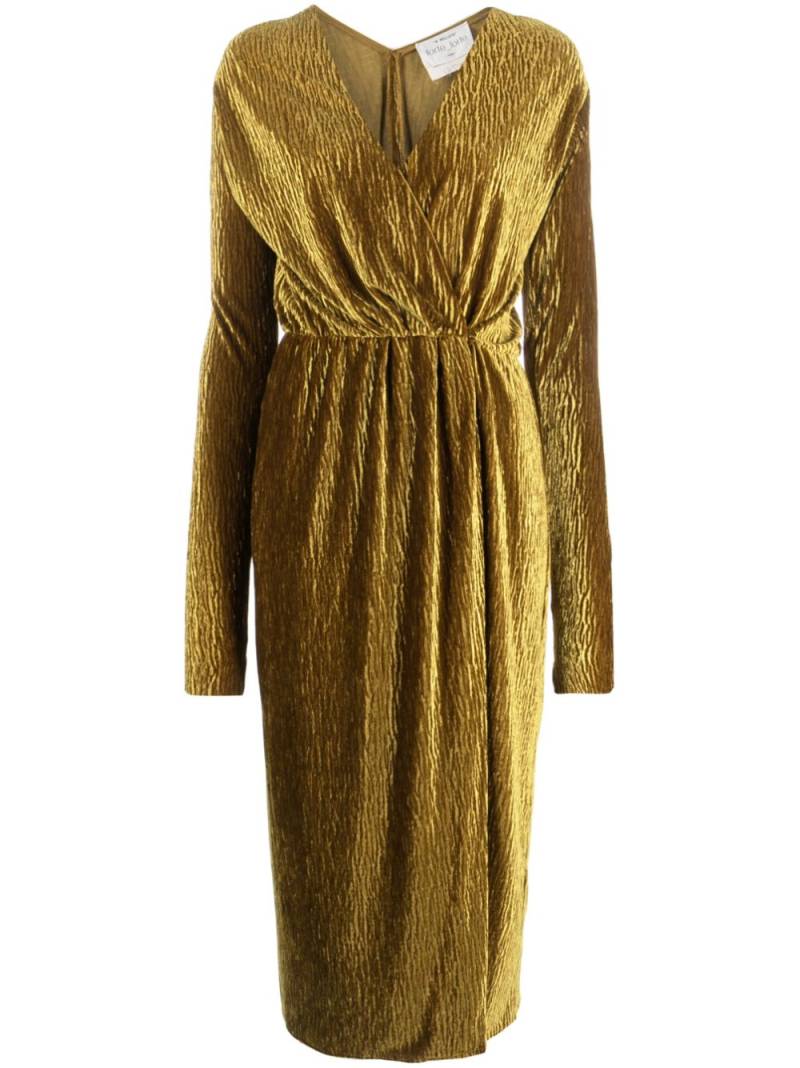 Forte Forte ruched velvet midi dress - Green von Forte Forte