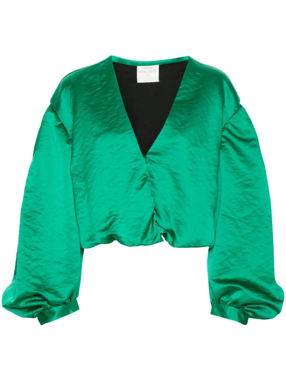 Forte Forte satin cropped blouse - Green von Forte Forte