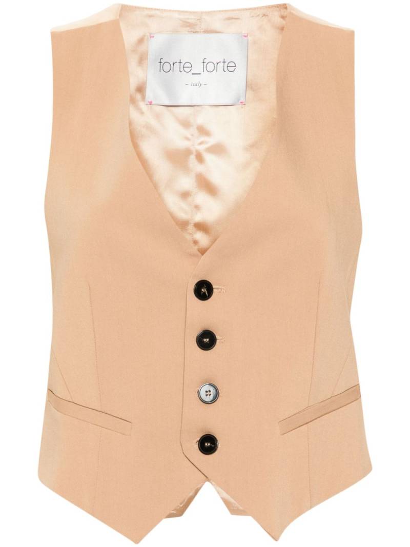 Forte Forte satin-panelled waistcoat - Neutrals von Forte Forte