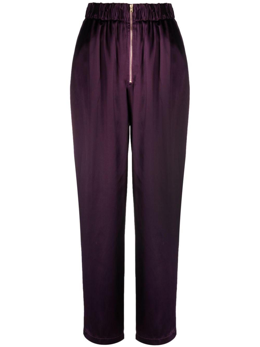 Forte Forte satin-weave straight-leg trousers - Purple von Forte Forte