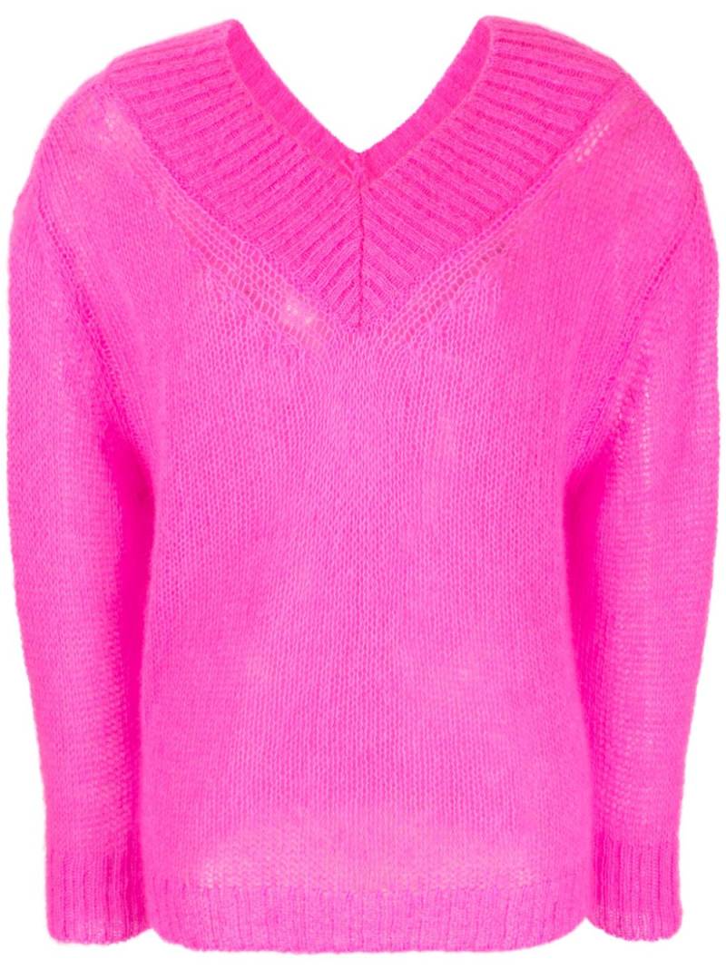 Forte Forte semi-sheer V-neck jumper - Pink von Forte Forte