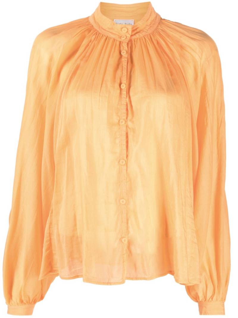 Forte Forte semi-sheer cotton-blend blouse - Orange von Forte Forte