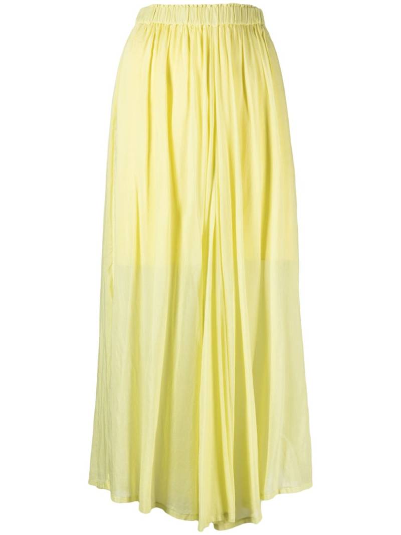 Forte Forte semi-sheer elasticated-waist midi skirt - Yellow von Forte Forte