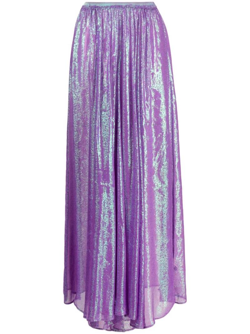 Forte Forte semi-sheer iridescent-effect maxi skirt - Purple von Forte Forte