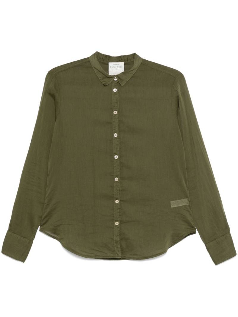 Forte Forte semi-sheer shirt - Green von Forte Forte