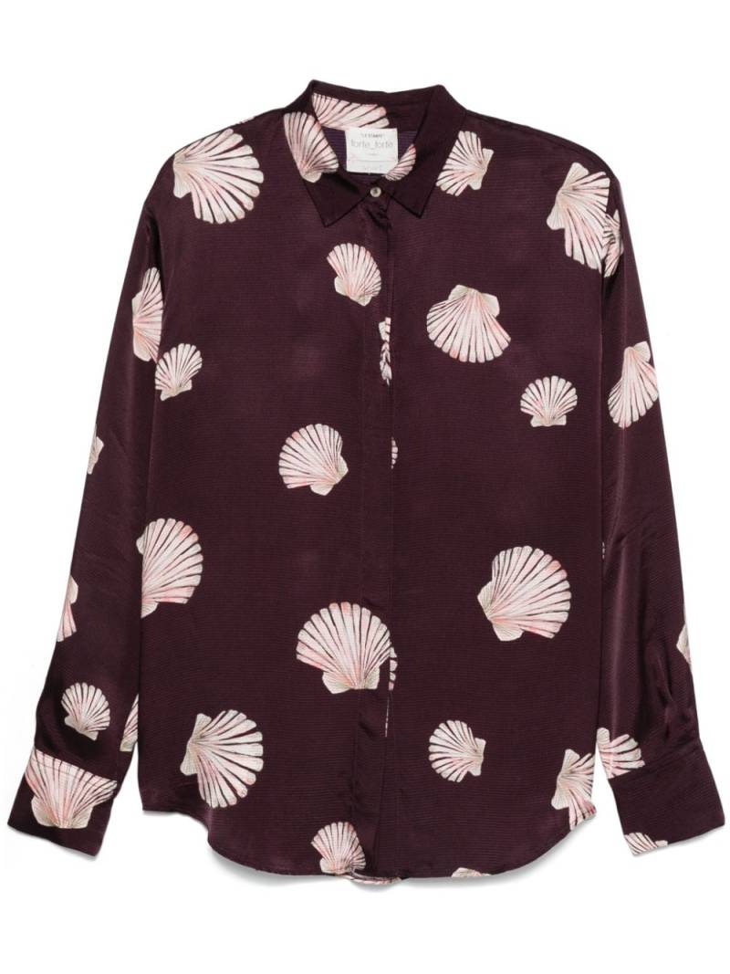 Forte Forte shell-print shirt - Purple von Forte Forte