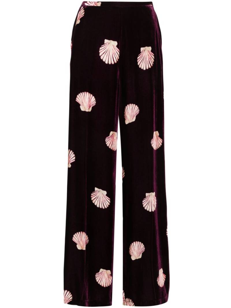 Forte Forte shell velvet wide trousers - Purple von Forte Forte