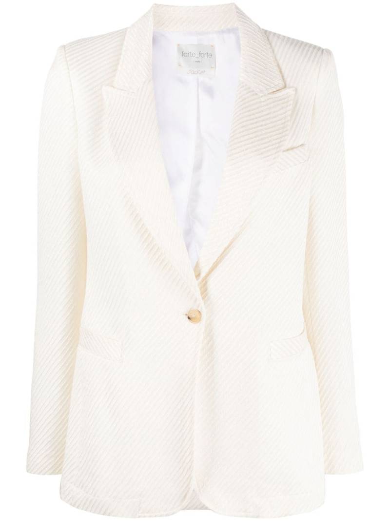 Forte Forte single-breasted button-fastening blazer - White von Forte Forte