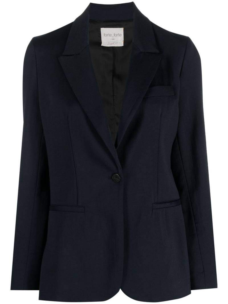 Forte Forte single-breasted classic-lapel blazer - Blue von Forte Forte