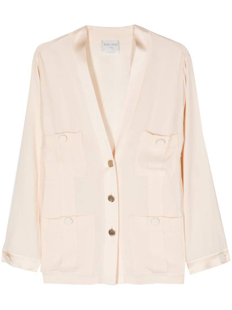 Forte Forte single-breasted crepe cardigan - Neutrals von Forte Forte