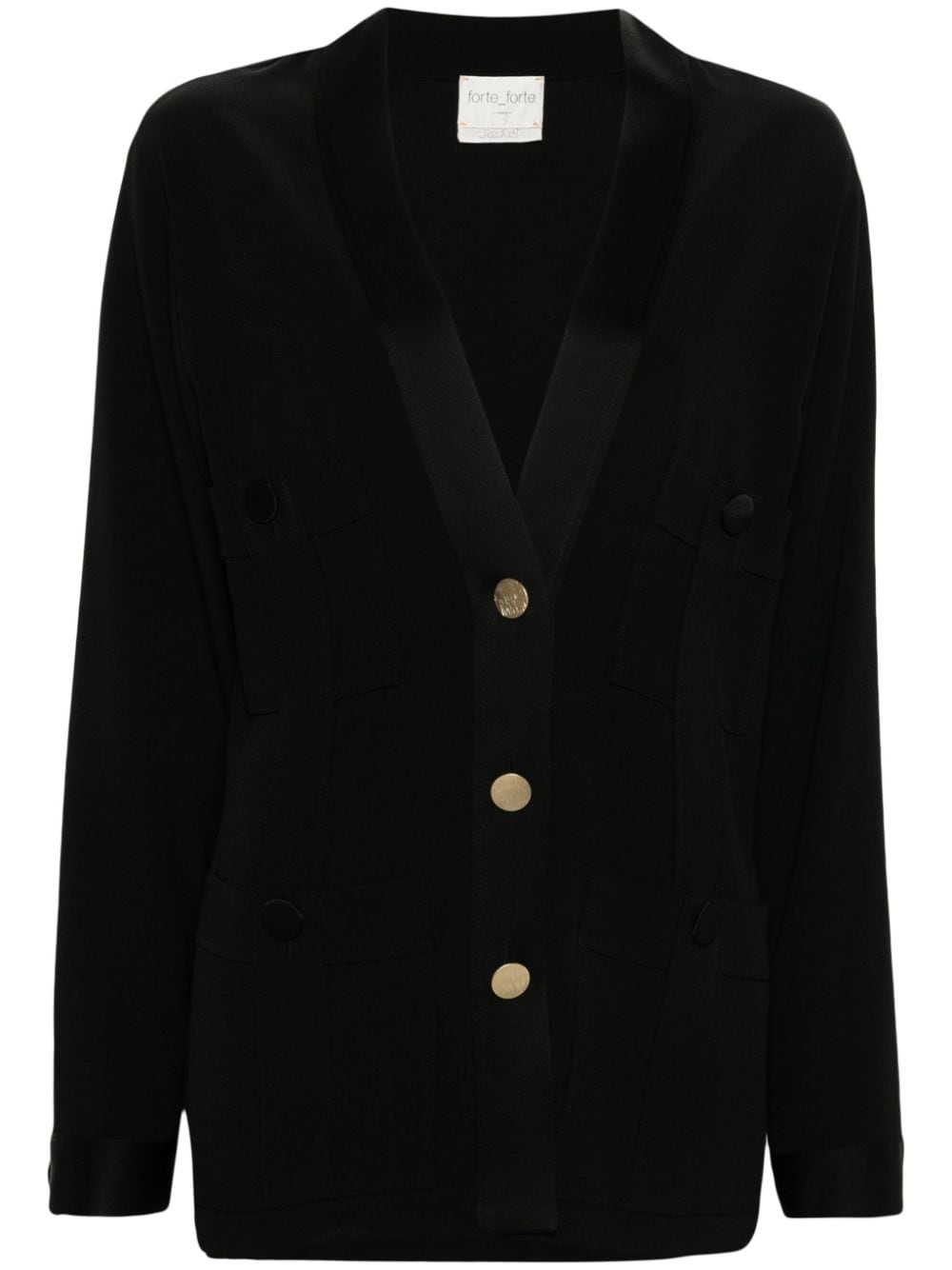 Forte Forte single-breasted crepe jacket - Black von Forte Forte