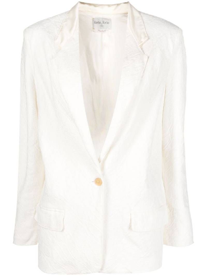 Forte Forte single-breasted linen blazer - White von Forte Forte