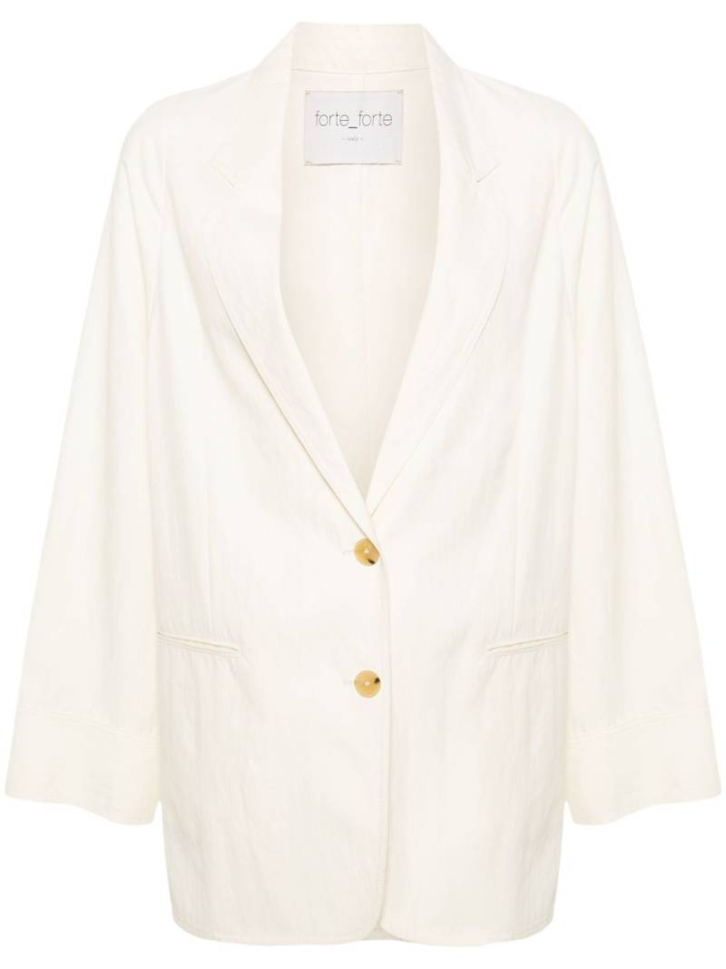 Forte Forte single-breasted twill blazer - White von Forte Forte