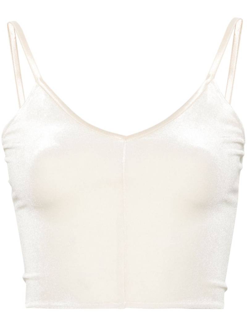 Forte Forte sleeveless velour crop top - Neutrals von Forte Forte