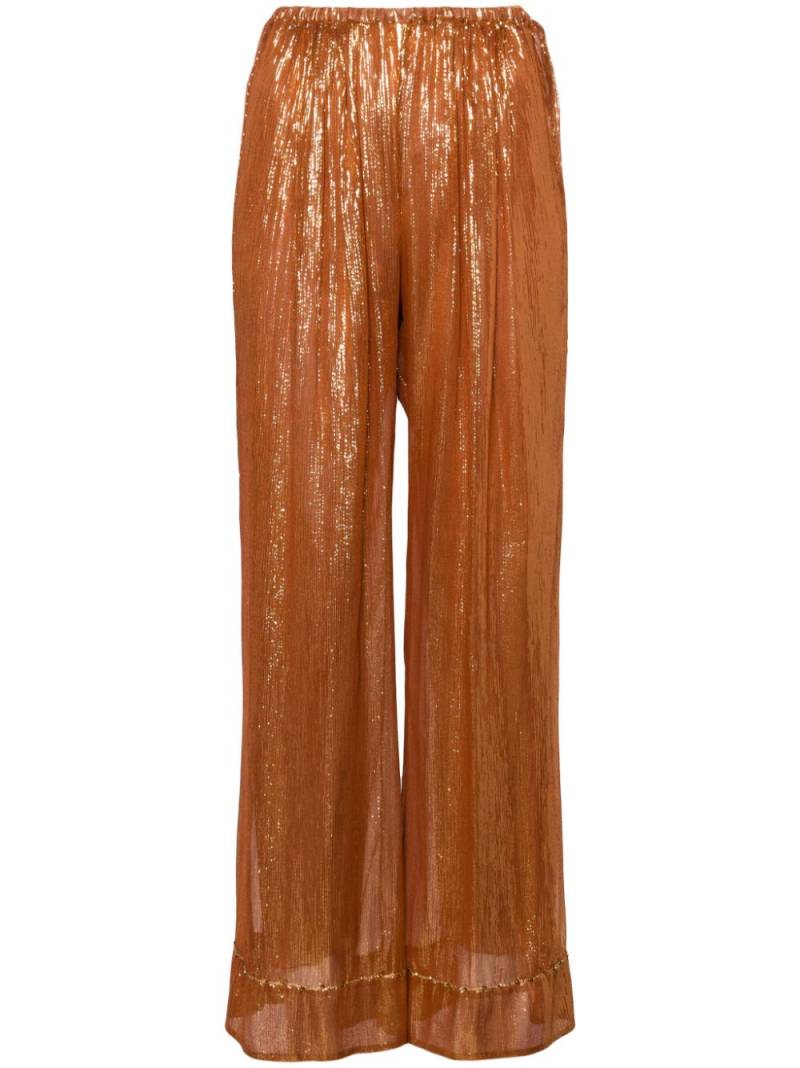 Forte Forte straight-leg lurex trousers - Orange von Forte Forte