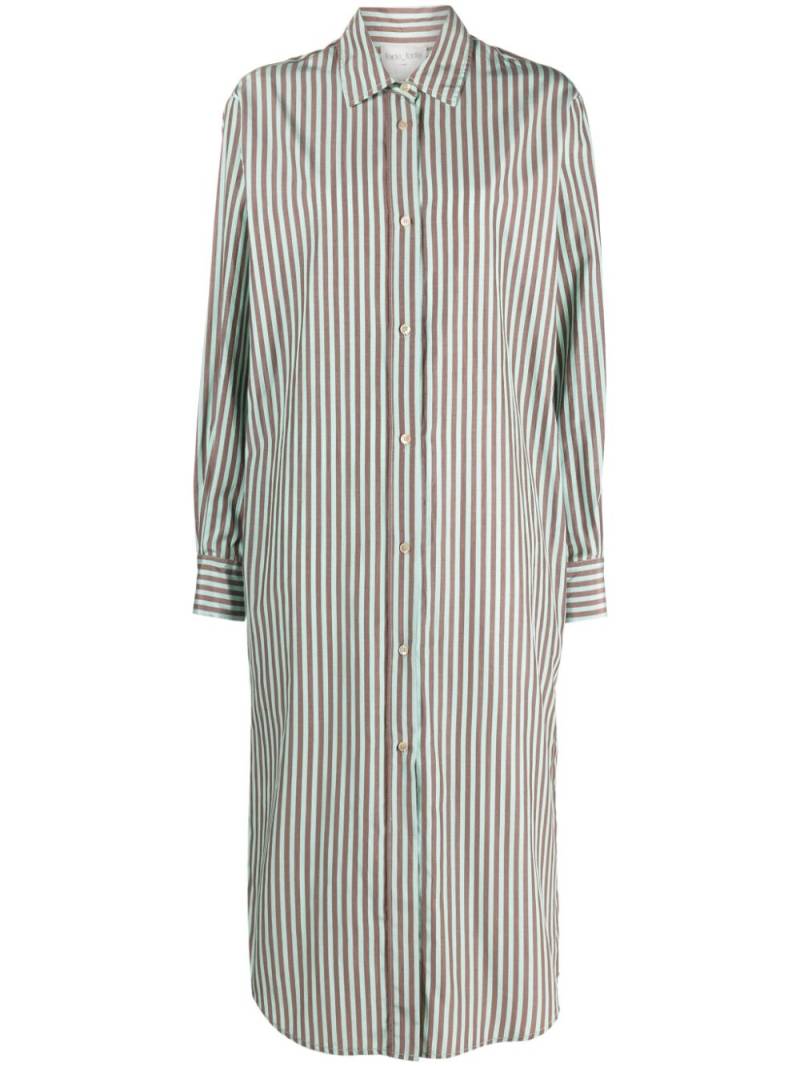 Forte Forte stripe-patternedshirt dress - Green von Forte Forte