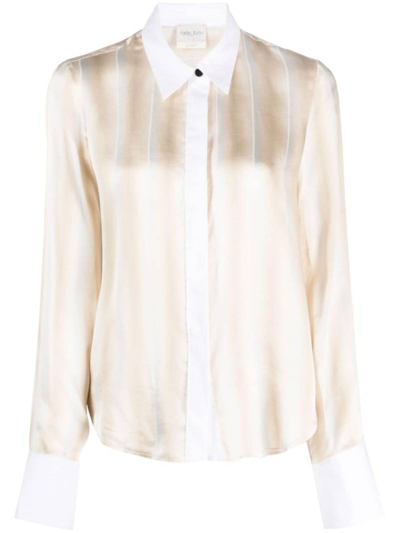 Forte Forte stripe-print silk-blend shirt - Neutrals von Forte Forte