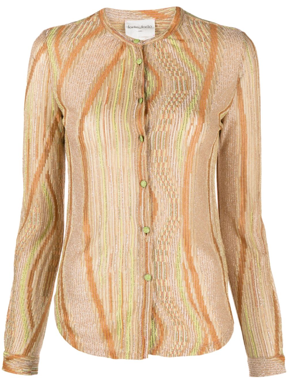 Forte Forte striped ribbed shirt - Neutrals von Forte Forte