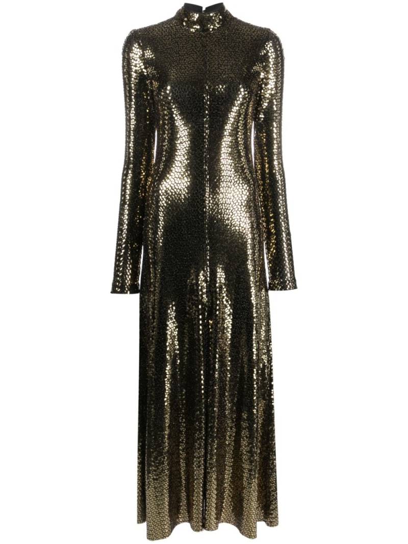 Forte Forte stud-embellished metallic long dress - Black von Forte Forte