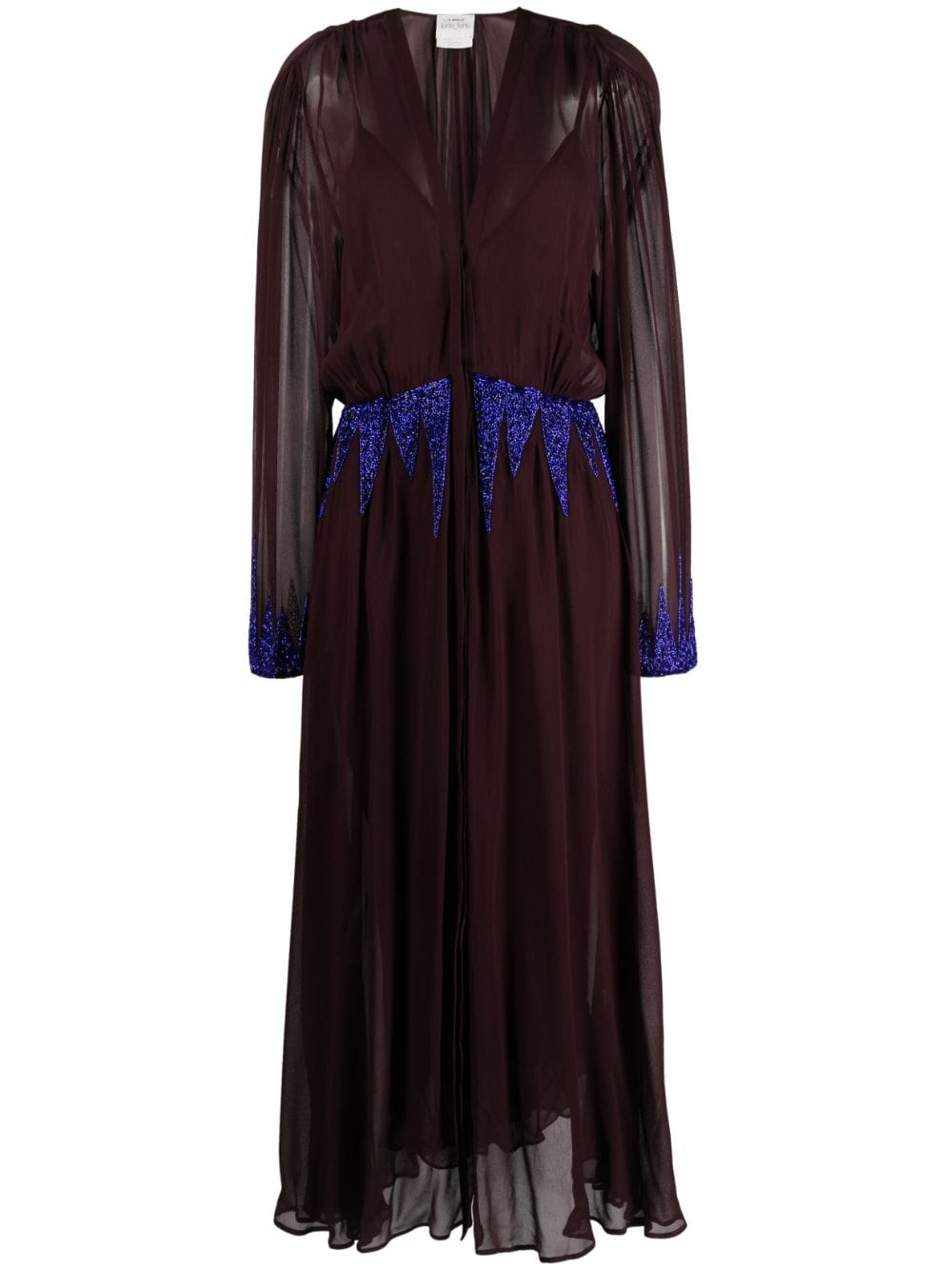 Forte Forte stud-embellished sheer long dress - Brown von Forte Forte