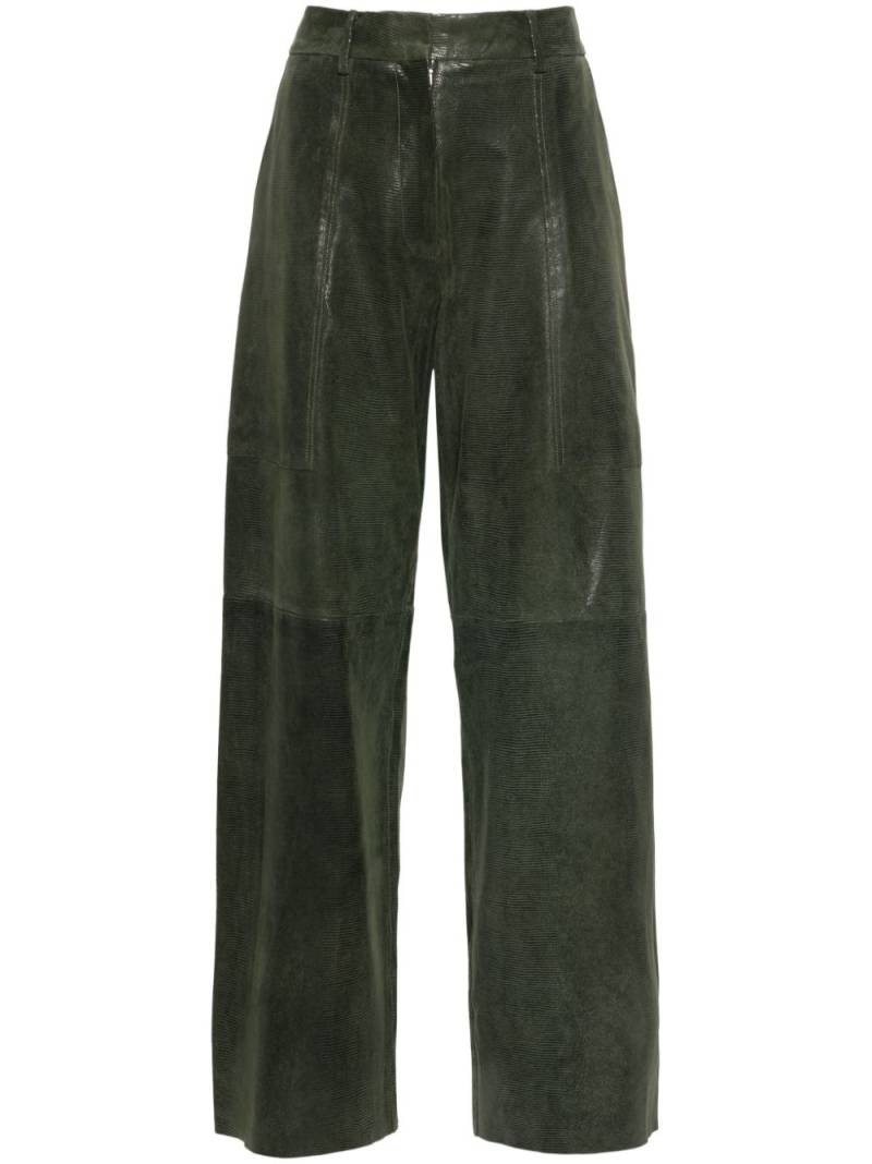 Forte Forte suede straight trousers - Green von Forte Forte