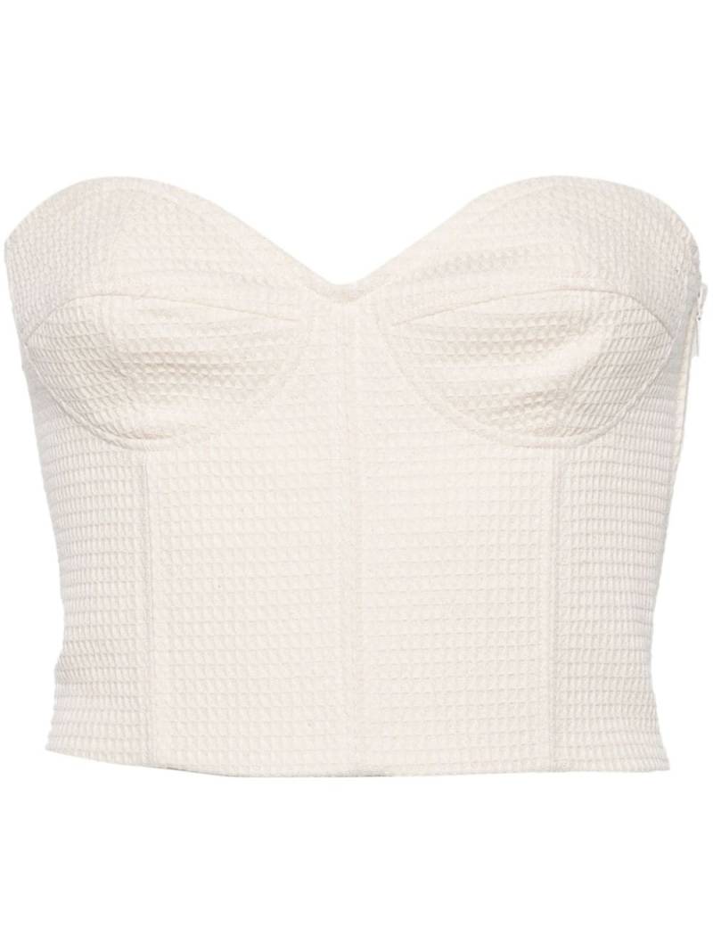 Forte Forte sweetheart-neck cotton crop top - Neutrals von Forte Forte