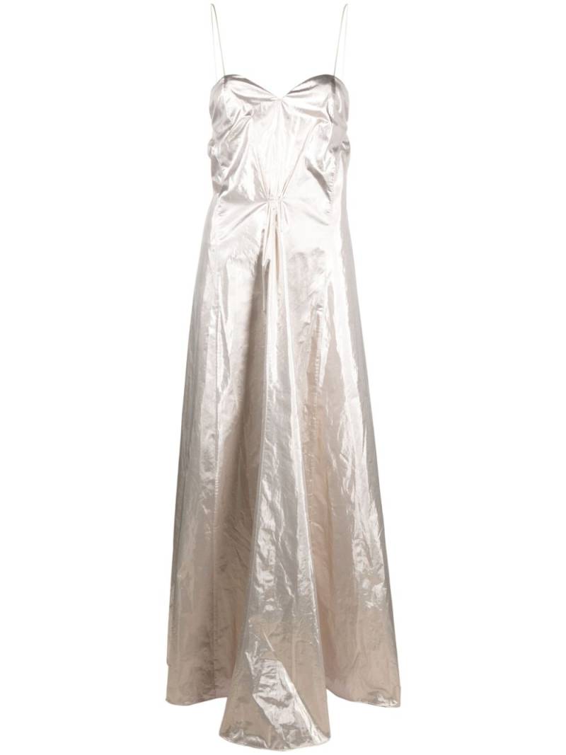 Forte Forte sweetheart-neck lamé gown - Silver von Forte Forte